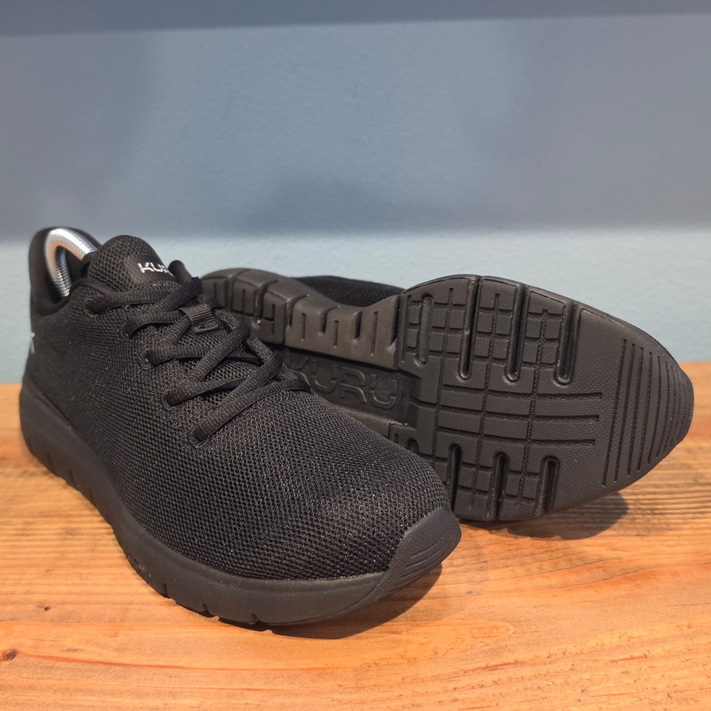 Kuru Mens Flex Athletic Running Shoes Black Mesh Orthopedic Sneakers Size 8